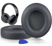 SoloWIT Lambskin Replacement Ear Pads Cushions for Beats Studio 2 & Studio 3 Wired & Wireless Headphones, Earpads with Noise Isolation Memory Foam, Added Thickness - Titanium