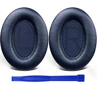 SoloWIT Lambskin Replacement Earpads Cushions for Bose QuietComfort 35 (QC35) & Quiet Comfort 35 II (QC35 ii) Headphones, Ear Pads with Noise Isolation Foam, Added Thickness - Brilliant Blue