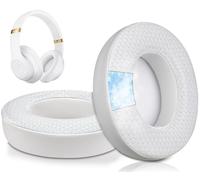 SoloWIT Replacement Ear Pads Cushions for Beats Studio 2 & Studio 3 Wired & Wireless Headphones, Earpads with High-Density Noise Isolation Foam - Studio CG White