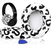SoloWIT Replacement Ear Pads Cushions for Beats Studio 2 & Studio 3 Wired & Wireless Headphones, Earpads with Soft Protein Leather, Noise Isolation Memory Foam - Snow Leopard