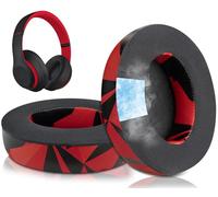 SoloWIT Replacement Ear Pads Cushions for Beats Studio 2 & Studio 3 Wired & Wireless Headphones, Earpads with High-Density Noise Isolation Foam - Studio CG Red Storm