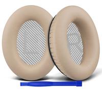 SoloWIT Replacement Earpads for Bose SoundLink Around-Ear II (Sound Link AE2/Model BA2) Over-Ear Headphones, Ear Pads Cushions with Soft Protein Leather, High-Density Foam - Beige
