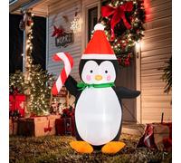 Solpex Christmas Inflatable Decoration, Christmas Decoration, 120 cm/ 4 FT Cute Penguin Decoration for Outdoor Christmas Party, Garden, Lawn, Balcony Decoration
