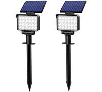 Solpex Solar Spot Lights Outdoor Garden, IP65 Waterproof, 24 LEDs Garden Solar Powered Spot Lights for Pathway, Garden, Fence(Cold White, 2 Pack)