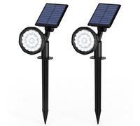 Solpex Solar Spot Lights Outdoor Garden, IP65 Waterproof, 25 LEDs Garden Solar Powered Spot Lights for Pathway, Garden, Fence(Cold White, 2 Pack)