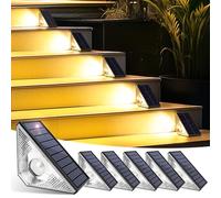 SOLPEX Solar Step Lights for Outside (2 Pack, Warm White)