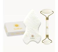 SolRae Gua Sha Bian Face Stone with Jade Roller | Gua Sha Face Tool Set for Lifting, Padding and Shaping | Handmade with 100% Authentic Bian Stone for Everyday Use |