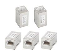 Solryn 5 Pack RJ45 Coupler, Shielded Ethernet Coupler Female to Female, Ethernet Connectors to Join Cables for Cat6 / Cat5e / Cat5, 1Gbps Network Extender Adapter