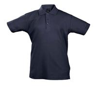 SOLS Childrens Unisex Kids Summer II Pique Polo Shirt (Navy) Cotton - Size 4Y