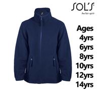 SOL'S Kids Fleece Jacket 10589 - 4-14yrs, 300gsm, Zip Pockets, Pill Resistant
