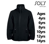 SOL'S Kids Fleece Jacket 10589 - 4-14yrs, 300gsm, Zip Pockets, Pill Resistant
