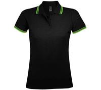 SOL'S Ladies Women Pasadena Tipped Cotton Piqué Polo Shirt 10+ Colours