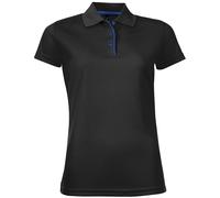 SOLS Ladies Womens Performance Polyester Contrast Pique Polo Shirt