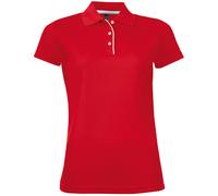 SOLS Ladies Womens Performance Polyester Contrast Pique Polo Shirt