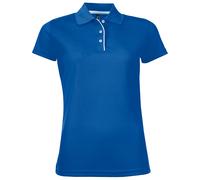 SOLS Ladies Womens Performance Polyester Contrast Pique Polo Shirt
