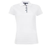 SOLS Ladies Womens Performance Polyester Contrast Pique Polo Shirt