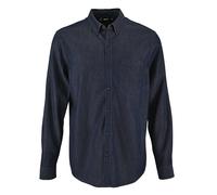 SOLS Mens Barry Long Sleeve Denim Shirt (Denim Brut) - Blue Cotton - Size 3XL