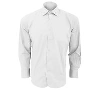 SOL'S Men's Brighton Long Sleeve Fitted Work Shirt in White | Size: Small SOL'S White S