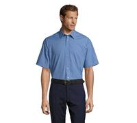SOL'S Men's Bristol Poplin Short-Sleeved Shirt in Bright Blue | Size: 3XL SOL'S Bright Blue 3XL