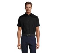 SOL'S Men's Broadway Stretch Short-Sleeved Shirt in Black | Size: Large SOL'S Black L
