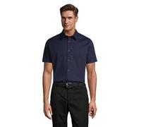 SOL'S Men's Broadway Stretch Short-Sleeved Shirt in Dark Blue | Size: Large SOL'S Dark Blue L