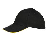 SOL'S Men's Buffalo 6 Panel Baseball Cap in Black SOL'S Black One Size