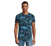 SOL'S Men's Camo T-Shirt in Blue | Size: Small SOL'S Blue S
