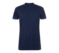 SOLS Mens Classico Contrast Short Sleeve Football T-Shirt (French Navy/Royal Blue) - Size X-Small