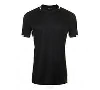 SOL'S Men's Classico Contrast Short Sleeve Football T-Shirt in Black | Size: Large SOL'S Black L
