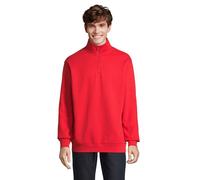 SOL'S Men's Conrad Quarter Zip Sweatshirt in Light Red | Size: Medium SOL'S Light Red M