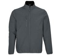 SOLS Mens Falcon Recycled Soft Shell Jacket (Charcoal) - Size 3XL