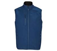 SOLS Mens Falcon Softshell Recycled Body Warmer (Abyss Blue) - Size 2XL