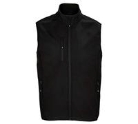 SOLS Mens Falcon Softshell Recycled Body Warmer - Black - 4XL - Black
