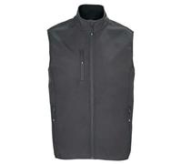 SOLS Mens Falcon Softshell Recycled Body Warmer - Charcoal - L - Charcoal