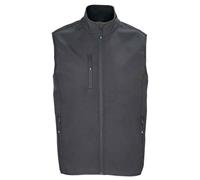 SOLS Mens Falcon Softshell Recycled Body Warmer (Charcoal) - Size Small