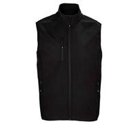 SOLS Mens Falcon Softshell Recycled Body Warmer (Black) - Size Large