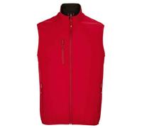 SOLS Mens Falcon Softshell Recycled Body Warmer (Pepper Red) - Size 2XL