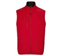 SOLS Mens Falcon Softshell Recycled Body Warmer - Pepper Red - M - Pepper Red