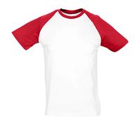 SOL'S Men's Funky Contrast Short Sleeve T-Shirt in White | Size: Medium SOL'S White M