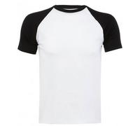 SOLS Mens Funky Contrast Short Sleeve T-Shirt (White/Black) Cotton - Size Large