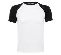 (M, White/Black) SOLS Mens Funky Contrast Short Sleeve T-Shirt