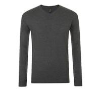SOLS Mens Glory V Neck Sweater (Charcoal Marl) - Size Large