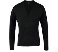 SOL'S Men's Golden Knitted V Neck Cardigan in Black | Size: Small SOL'S Black S