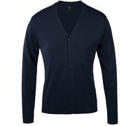 SOLS Mens Golden V Neck Cardigan (Navy) - Size Medium