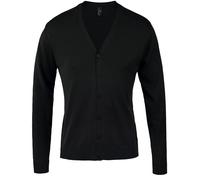 (M, Black) SOLS Mens Golden V Neck Cardigan