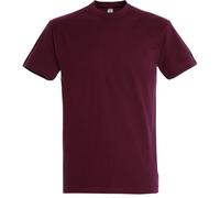 SOLS Mens Imperial Heavyweight Short Sleeve T-Shirt (Burgundy) Cotton - Size X-Large