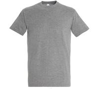 SOLS Mens Imperial Heavyweight Short Sleeve T-Shirt (Grey Marl) by Cotton - Size 3XL