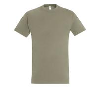 SOL'S Men's Imperial Heavyweight Short Sleeve T-Shirt in Khaki | Size: Large SOL'S Khaki L