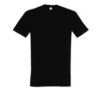 SOLS Mens Imperial Heavyweight Short Sleeve T-Shirt (Deep Black) Cotton - Size X-Small