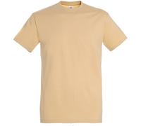SOLS Mens Imperial Heavyweight Short Sleeve T-Shirt (Sand) Cotton - Size Medium